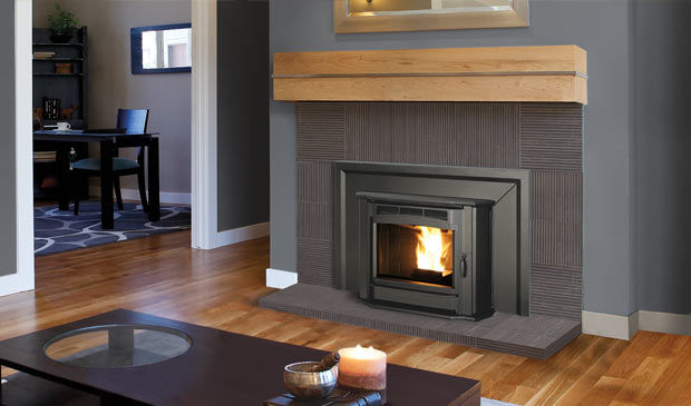 The Milan Pellet Fireplace Insert