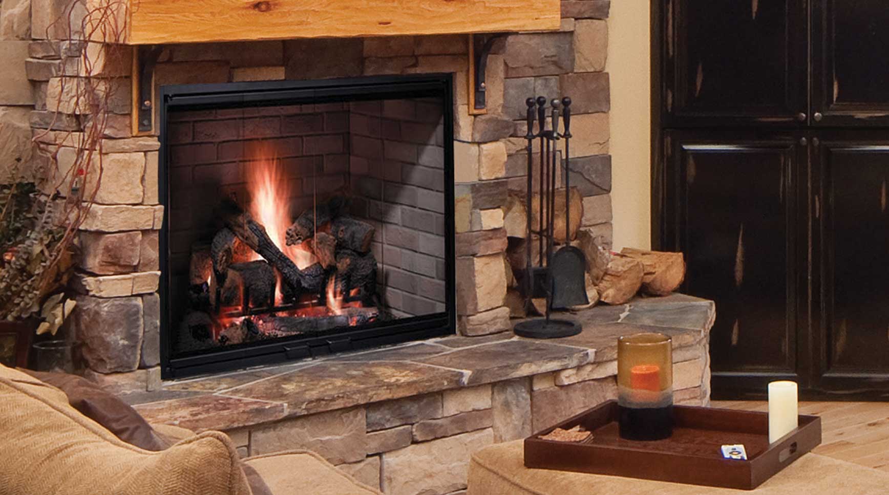 Biltmore Wood Burning Fireplace Dunrite Chimney and Stove
