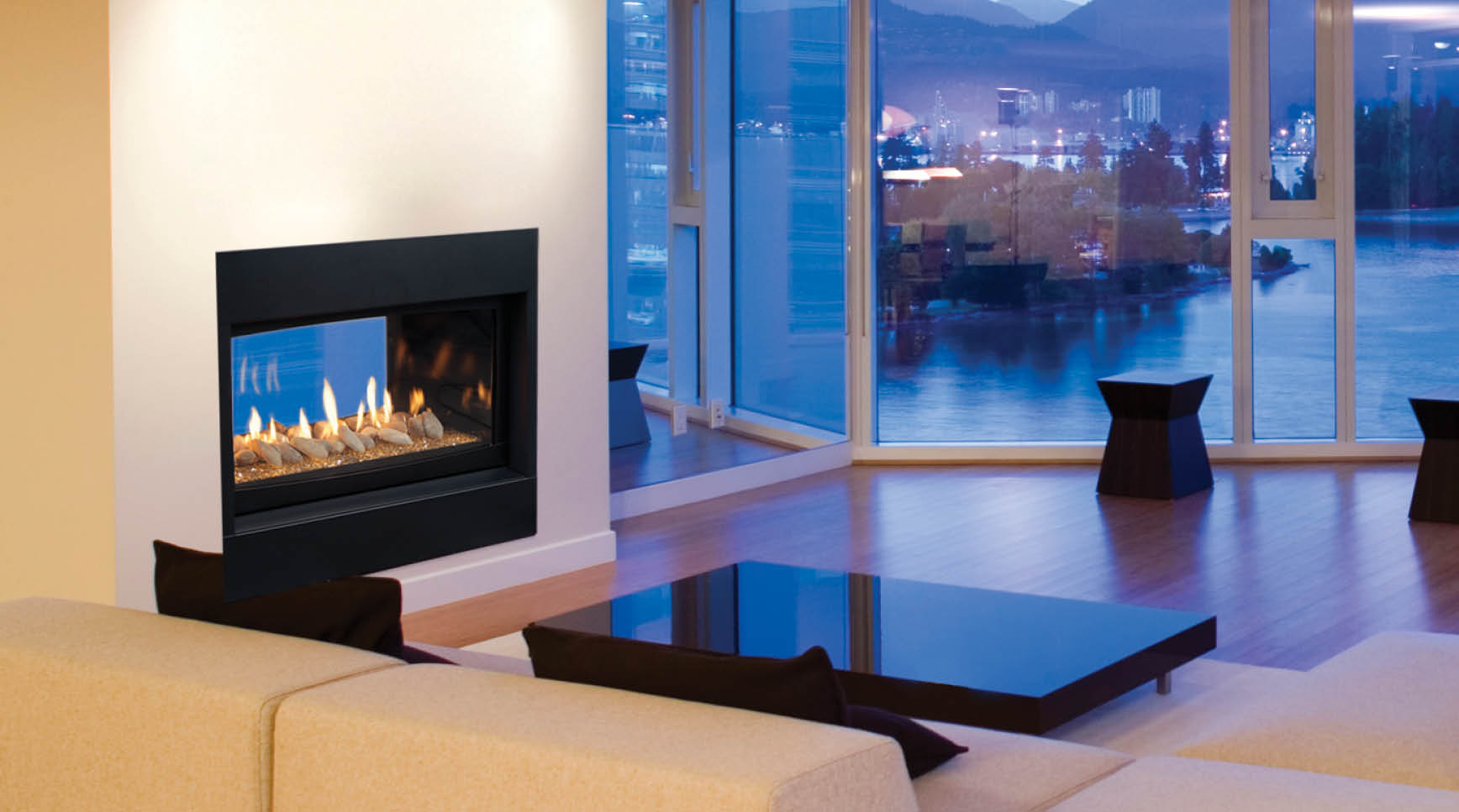 Serenade See Thru Direct Vent Gas Fireplace Dunrite Chimney And Stove