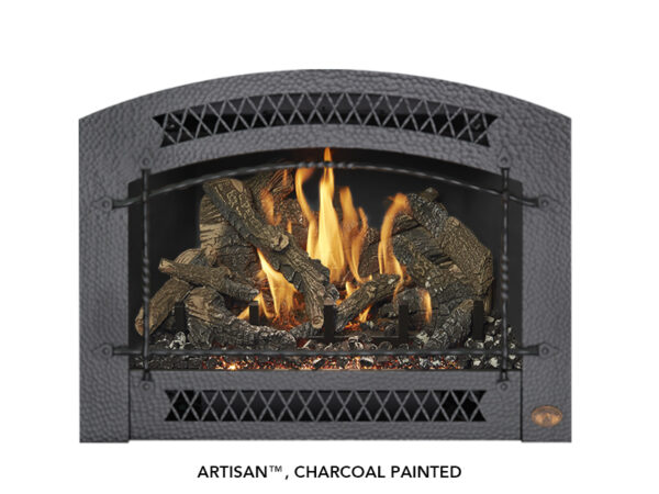 Stock Image - Fireplace X - 34 DVL Deluxe Ember-Glo Fireplace X Gas Insert - Dunrite Chimney and Stove