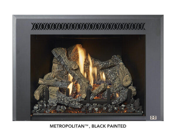 Stock Image - Fireplace X - 430 Deluxe Ember-Glo Fireplace X Gas Insert - Dunrite Chimney and Stove