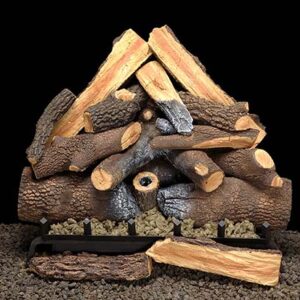 Stock Image - American Hearth - Sand Pan Burners and Matching Log Sets American Hearth - Dunrite Chimney and Stove
