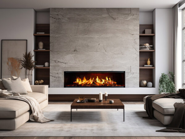 Stock Image - DaVinci Custom Fireplaces - GreenSmart Electric Fireplace DaVinci Electric Fireplace - Dunrite Chimney and Stove