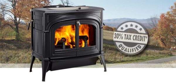 Stock Image - Vermont Castings Encore Wood Burning Stove Vermont Castings Wood Stove - Dunrite Chimney and Stove