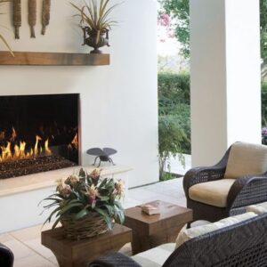 Stock Image - Fire Garden - 4024 Outdoor Linear Gas Fireplaces Fire Garden Gas Fireplace - Dunrite Chimney and Stove