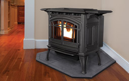 Stock Image - Enviro M55 Cast Iron Enviro Pellet Stove - Dunrite Chimney and Stove