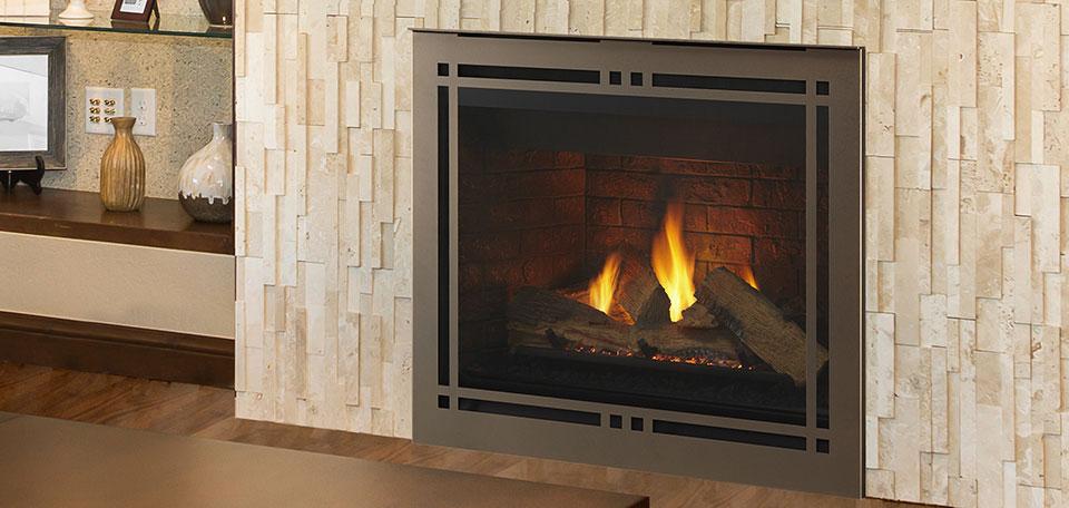 Stock Image - Majestic Meridian Series DV Gas Fireplace Majestic Gas Fireplace - Dunrite Chimney and Stove
