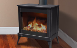 Stock Image - Enviro Westport Steel Enviro Gas Stove - Dunrite Chimney and Stove