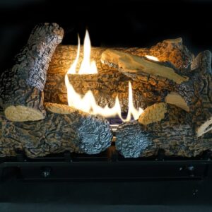 Stock Image - American Hearth - Vent-Free Kennesaw II Refractory Log Sets and Vent-Free HearthRite Burners American Hearth - Dunrite Chimney and Stove