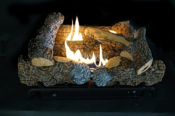 Stock Image - American Hearth - Vent-Free Kennesaw II Refractory Log Sets and Vent-Free HearthRite Burners American Hearth - Dunrite Chimney and Stove
