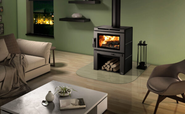 Stock Image - Osburn Matrix Wood Stove With Blower Osburn Stoves - Dunrite Chimney and Stove