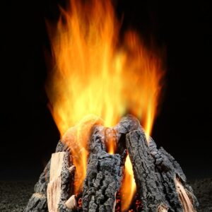 Stock Image - Hargrove Kiva Set Gas Log Sets - Dunrite Chimney and Stove