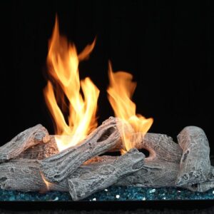 Stock Image - Hargrove Contemporary Style Gas Log Sets - Dunrite Chimney and Stove