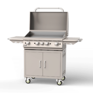 Stock Image - Bull Grills - 30″ Commercial Style Griddle Cart Bull Grills - Dunrite Chimney and Stove